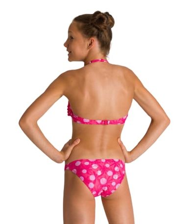 Tropical Summer Bandeau Rouche Bikini