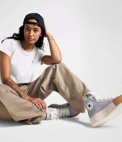 Converse Cropped T-Shirt Γυναικείο (10027252-A01)