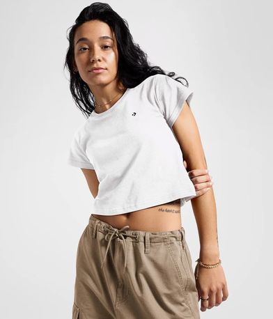 Converse Cropped T-Shirt Γυναικείο (10027252-A01)