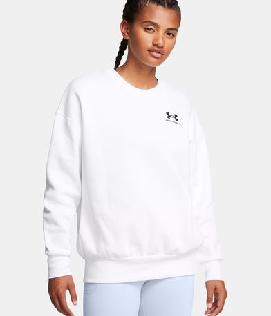 Under Armour Essential Fleece Os Crew Μπλούζα Με Λαιμόκοψη Γυναικεία (1379475 100)