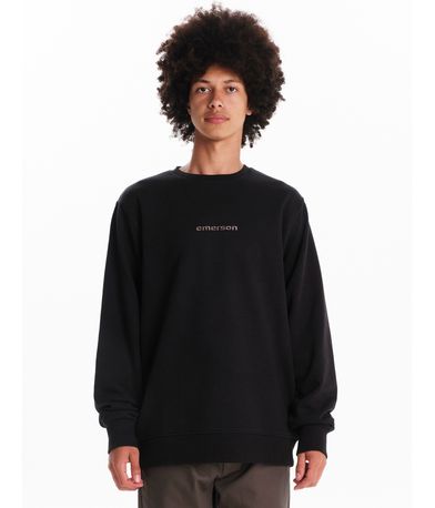 Emerson Classic Crew Neck Μπλούζα Με Λαιμόκοψη Ανδρική (242.EM20.51 BLACK)
