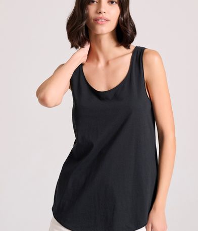 Tank top από οργανικό βαμβάκι με raw edges