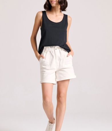 Tank top από οργανικό βαμβάκι με raw edges