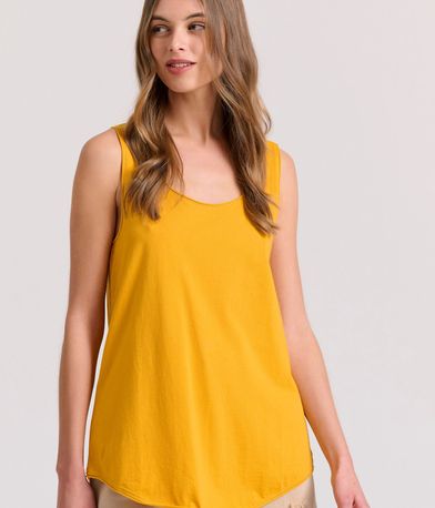 Tank top από οργανικό βαμβάκι με raw edges