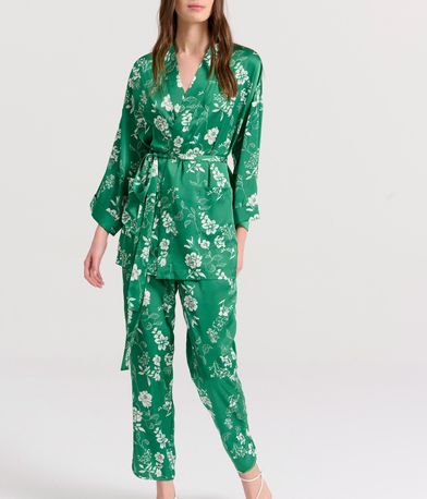 Loose fit κοντό εμπριμέ kimono