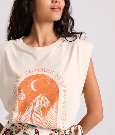 Γυναικείο t-shirt από οργανικό βαμβάκι με τύπωμα