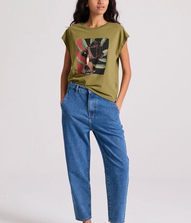 Γυναικείο t-shirt με τύπωμα σε boho look