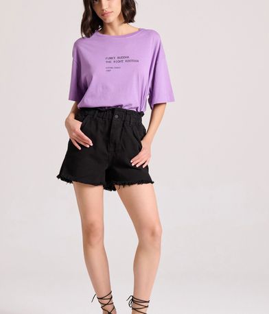 Baggy garment dyed τζιν σορτς με φθορές
