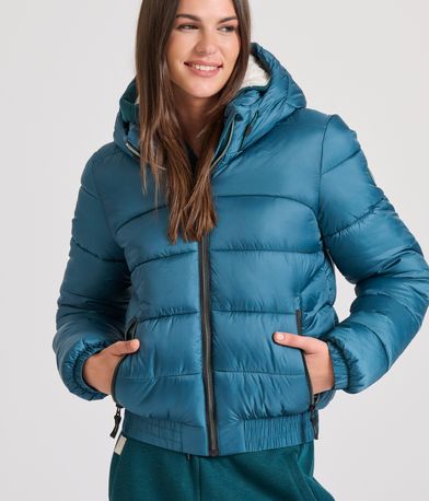 Καπιτονέ puffer μπουφάν με κουκούλα
