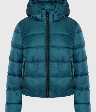 Καπιτονέ puffer μπουφάν με κουκούλα