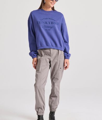 Relaxed fit φούτερ με Funky Buddha κέντημα