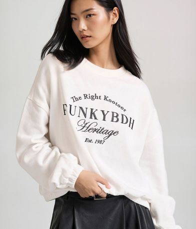 Relaxed fit φούτερ με Funky Buddha κέντημα