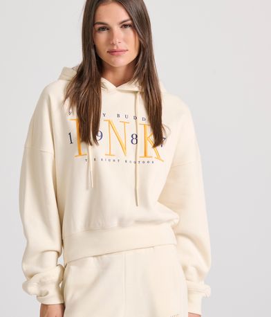 Relaxed fit φούτερ με κέντημα στο στήθος