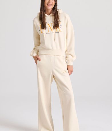 Relaxed fit φούτερ με κέντημα στο στήθος
