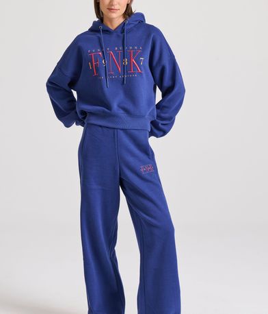 Relaxed fit φούτερ με κέντημα στο στήθος