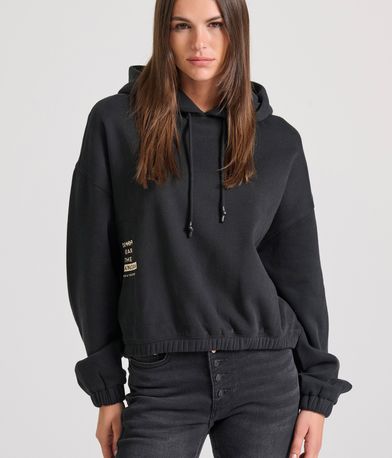 Relaxed fit φούτερ με τύπωμα στη πλάτη