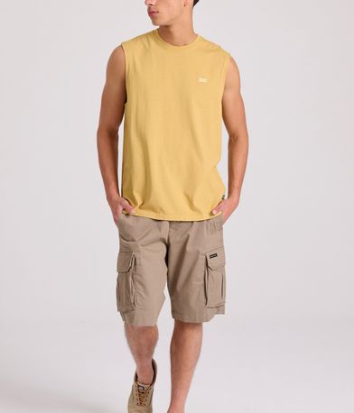 Garment dyed αμάνικη μπλούζα με logo