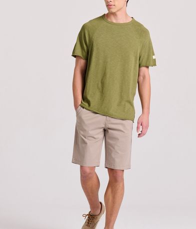 Relaxed fit t-shirt με raglan μανίκι και raw cuts