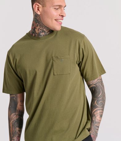 Relaxed fit t-shirt με τσέπη στο στήθος