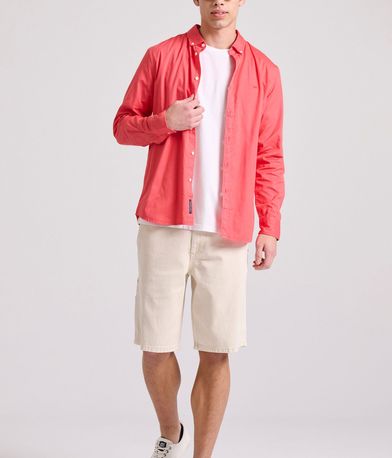 Ανδρικό βαμβακερό πουκάμισο garment dyed