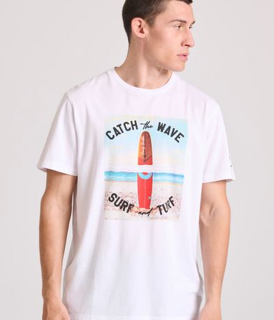 T-shirt με vintage surf photographic τύπωμα