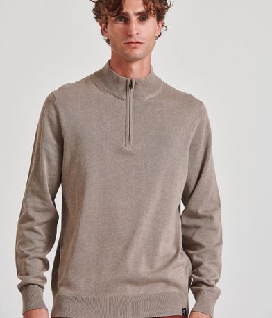 Ανδρικό half-zip πλεκτό πουλόβερ