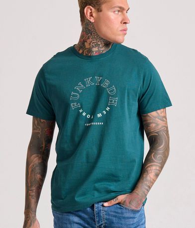 T-shirt με graphic τύπωμα στο στήθος