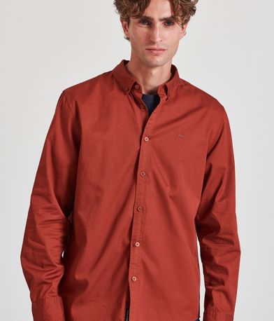Ανδρικό garment dyed twill πουκάμισο
