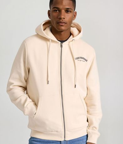 Relaxed fit ζακέτα φούτερ με εσωτερική επένδυση