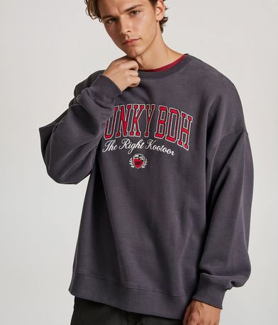 Oversized φούτερ με Funky Buddha κέντημα