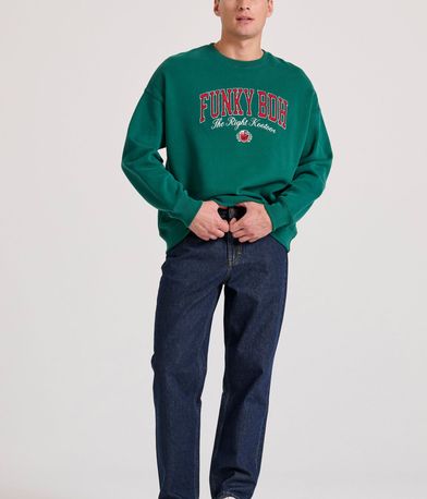 Oversized φούτερ με Funky Buddha κέντημα