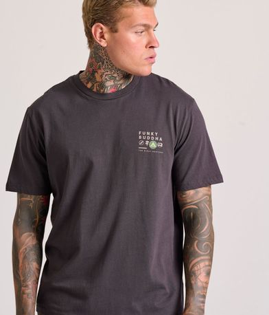 Relaxed fit t-shirt με τύπωμα στην πλάτη