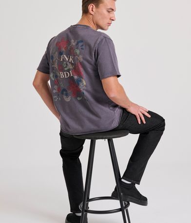 Relaxed fit t-shirt με τύπωμα στην πλάτη