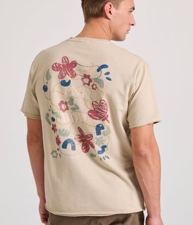 Relaxed fit t-shirt με τύπωμα στην πλάτη
