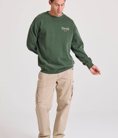 Oversized garment dyed φούτερ με τύπωμα στην πλάτη