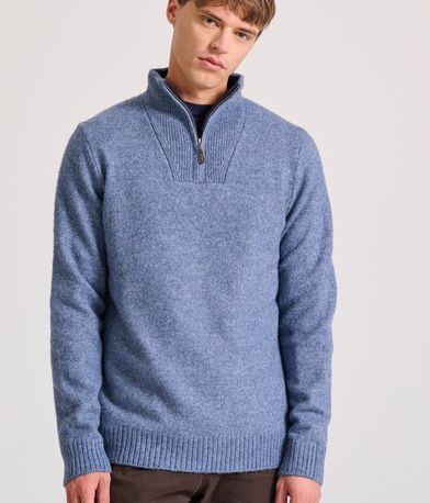 Ανδρικό half-zip πλεκτό πουλόβερ