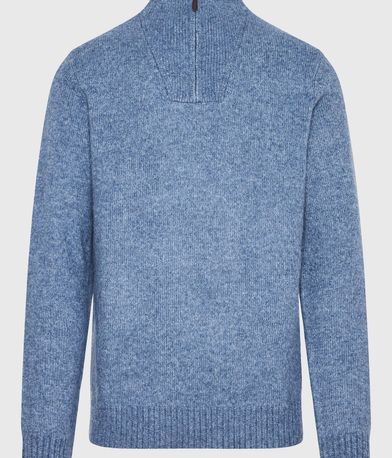 Ανδρικό half-zip πλεκτό πουλόβερ