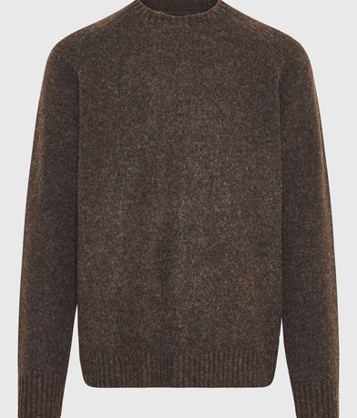 Relaxed fit πλεκτή μπλούζα σε μελανζέ πλέξη