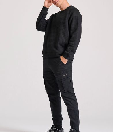 Relaxed fit φούτερ με ανάγλυφη υφή