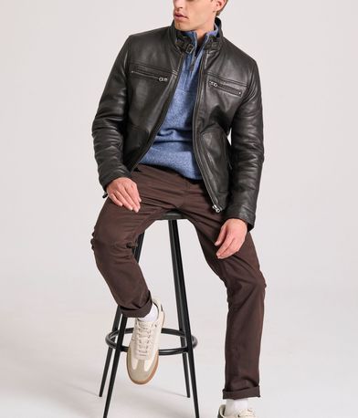 Ανδρικό δερμάτινο jacket (Sheepskin)