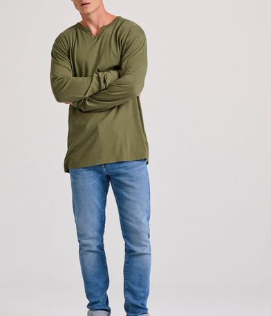 Slim tapered fit τζιν παντελόνι με whisker details