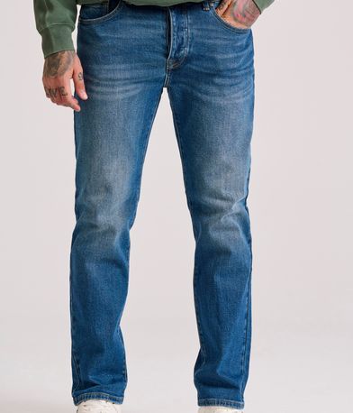 Straight fit τζιν παντελόνι με whisker details