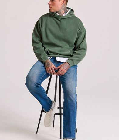Straight fit τζιν παντελόνι με whisker details