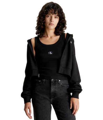 Calvin Klein Cropped Ζακέτα Βαμβακερή Γυναικεία (J20J222885 BEH)