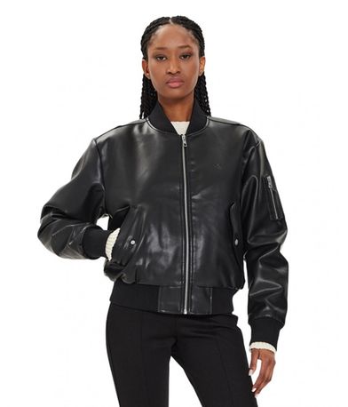 Calvin Klein Μπουφάν Δερματίνη Γυναικείο (J20J223546 BEH)