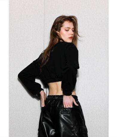 Mwm Crop Top Μακρυμάνικο Γυναικείο (MW071032001 BLACK)