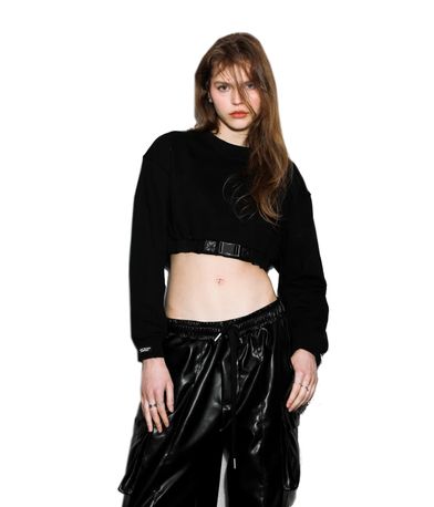 Mwm Crop Top Μακρυμάνικο Γυναικείο (MW071032001 BLACK)
