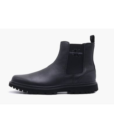 Calvin Klein Eva Mid Chelsea Lth Μποτάκια (YM0YM00750 0GJ)