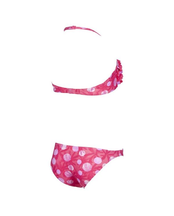 Tropical Summer Bandeau Rouche Bikini