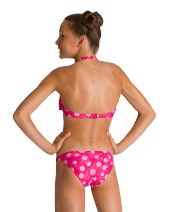 Tropical Summer Bandeau Rouche Bikini